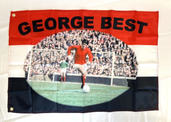 GEORGE BEST FLAG ICONIC IMAGE