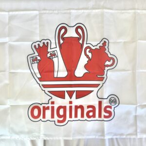 MAN UNITED TREBLE WINNERS WHITE FLAG