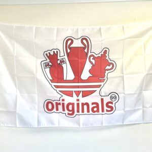 MAN UNITED TREBLE WINNERS WHITE FLAG