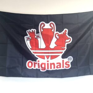 MAN UNITED TREBLE WINNERS FLAG BLACK