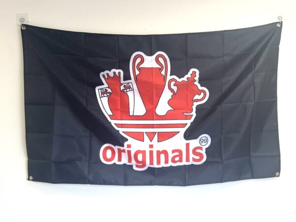 MAN UNITED TREBLE WINNERS FLAG BLACK