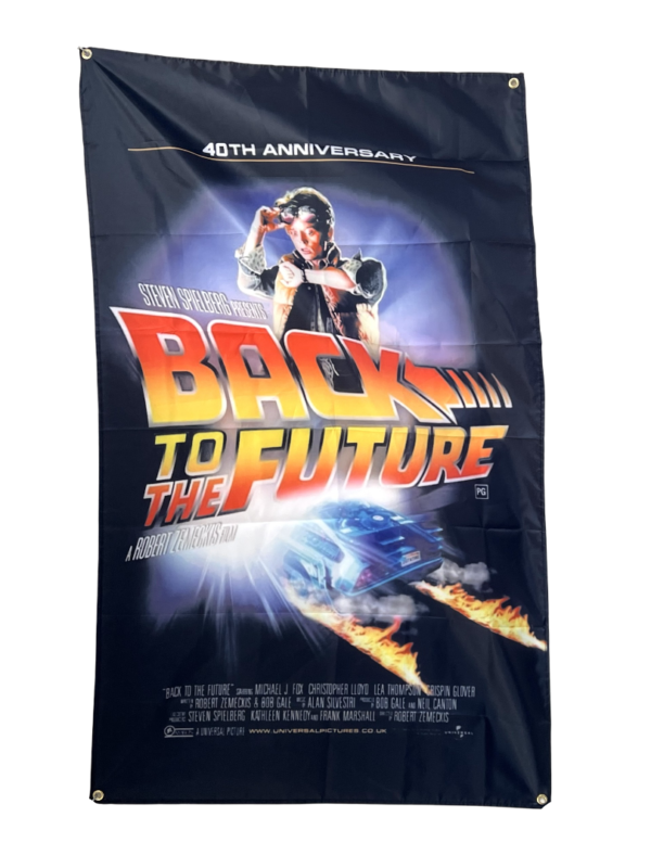 BACK TO THE FUTURE FLAG 40TH ANNIVERSARY