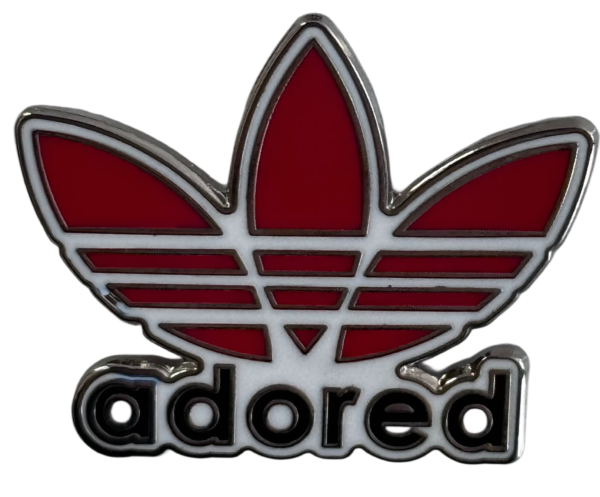 ADIDAS TREFOIL RED PIN BADGE