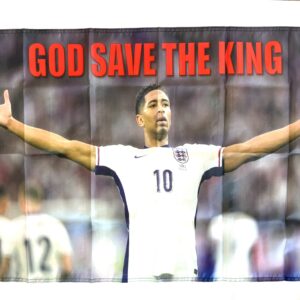 JUDE BELLINGHAM ENGLAND FLAG GOD SAVE THE KING