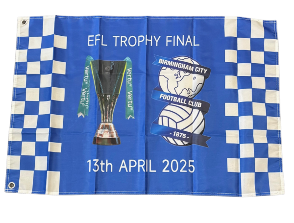 BIRMINGHAM CITY EFL TROPHY FINAL FLAG