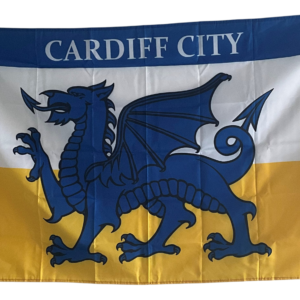 CARDIFF CITY BLUE DRAGON FLAG