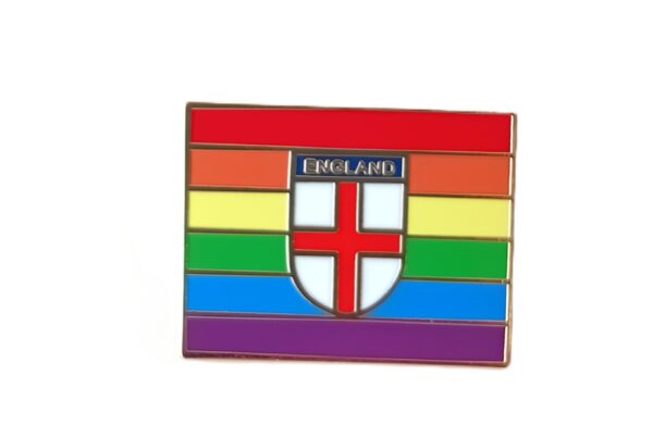 ENGLAND PRIDE PIN BADGE LIONESSES LGBTQ