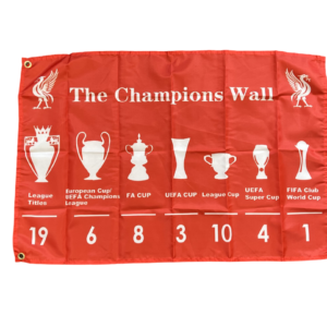 LIVERPOOL CHAMPIONS WALL TROPHY FLAG