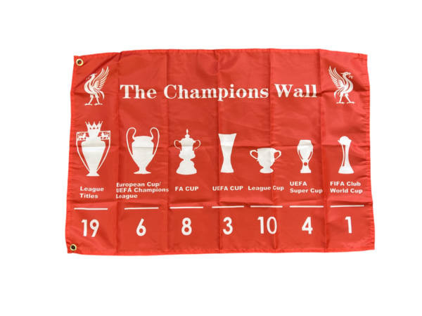 LIVERPOOL CHAMPIONS WALL TROPHY FLAG