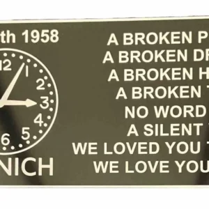 Man United A Broken Plane Memorial Black & Aluminium Plaque