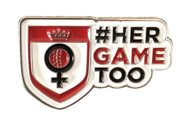 HERGAMETOO CRICKET PIN BADGE