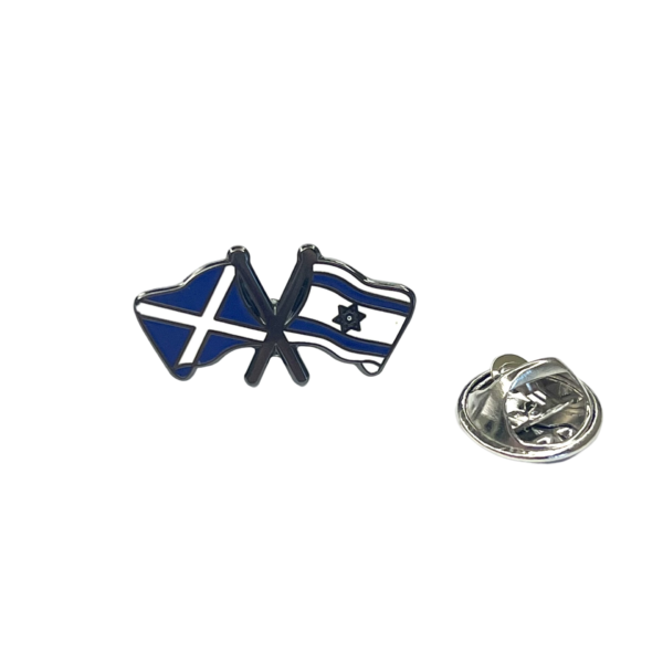 SCOTLAND AND ISRAEL FRIENDSHIP FLAG BADGE