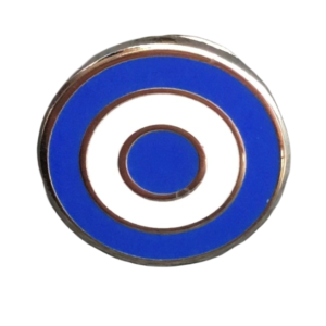 EVERTON BLUE AND WHITE TARGET BADGE