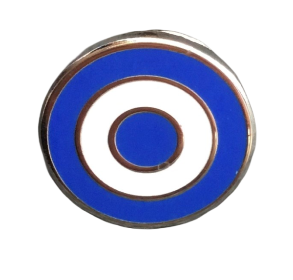 EVERTON BLUE AND WHITE TARGET BADGE