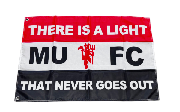 THERE IS A LIGHT MUFC FLAG