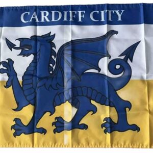 CARDIFF CITY BLUE DRAGON WALES FLAG