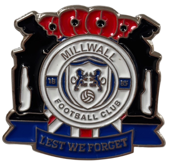 MILLWALL LEST WE FORGET PIN BADGE