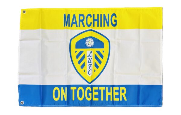 LEEDS UNITED FLAG MARCHING ON TOGETHER