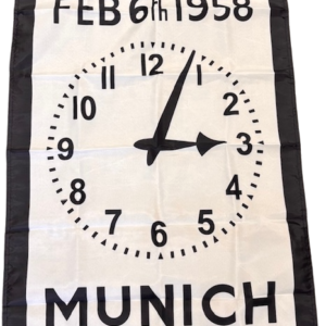 MAN UNITED FLAG MUNICH CLOCK MEMORIAL